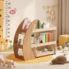Estantería de juguete de madera maciza transfronteriza Estantería de almacenamiento de juguetes para jardín de infancia Montessori Estantería de libros para niños multicapa Organizador de juguetes