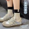 Calcetines sin hueso para niños Primavera y Otoño Calcetines de Mediados de Otoño Calcetines de Rizo Bordados con Amor Calcetines de Estilo Japonés Combinables Etiqueta de Tela Doble Costura Rakou Medias