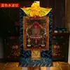Thangka Tibetano Nepalês Estilo Ocidental Três Santos Amitabha Buda Guanyin de Quatro Braços para Bodhisattva Pintura Pendurada