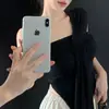 Venta al por mayor transfronteriza Verano Pura Deseo Chica Picante Sexy Corto Irregular Hombros Descubiertos Sin Mangas Tubo Camiseta para Mujer