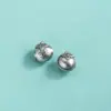 Cuentas Espaciadoras de Plata Pura S990 Bolsa de la Suerte Cuentas Espaciadoras de Caqui Cuentas Atractoras de Riqueza de Mariposa Cuentas para Pulsera de Cuerda Hecha a Mano DIY