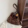 Bolsa Tote Estampa de Leopardo Feminina 2026 Nova Outono Merade Bolsa de Ombro Única para o Dia a Dia Bolsa Saco Transversal de Grande Capacidade
