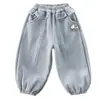 Pantalones Largos Casuales Cálidos de Terciopelo Plus para Niñas Elegantes de Otoño/Invierno 2026 Ropa de Invierno Espesa para Bebés Niñas