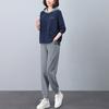 Traje de moda para mujer 2024 Primavera y Otoño Nuevo talla grande Deportivo Ocio Madre de mediana edad Elegante Reductor de edad Sudadera Conjunto de dos piezas