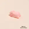 Cerdito Rosa Estéreo de Dibujos Animados Resina Adornos Pequeños Llavero Colgante Decorativo DIY Accesorios de Escritorio Coche Accesorios