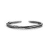 Vintage artesanal Mobius anel pulseira homens e mulheres casal pulseira um par de jóias de prata tailandesa moda liga pulseira aberta
