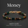 Pulsera de Joyería Artesanal de Cristal Lista para Exportación, Pulsera Transfronteriza de Piedra con Cuentas Redondas Vintage, Pulsera de Piedra Natural Europea y Americana