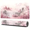 Mouse Pad Floresta de Flor de Pessegueiro Exclusivo Transfronteiriço, Grande, de Alta Qualidade, Espessado e Resistente a Manchas com Borda Densamente Costurada