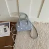 Bolso de Hombro Nuevo de un Solo Hombro Estilo Celebridad de Internet Moda Versátil Gamuza Lunares Bolso Bowling Estilo Coreano Moda Bolso de Axila para Mujer