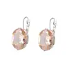 Pendientes de Zafiro Incrustados con Piedras Preciosas Multicolor Europeos y Americanos de Frontera Diseño Sencillo de Nicho Clip para Oreja Joyería para Oreja Venta al por Mayor