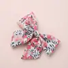 2021 Comercio Exterior Europeo y Americano Pinza para el Cabello con Estampado de Moño para Bebé Pinza de Tela Puntiaguda Linda para Niños Pinza de Princesa