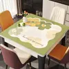 Toalha de mesa de PVC à prova d'água, à prova de óleo, lavável e resistente ao calor, com estampa de plantas e flores, modelo 2025 novo, luxo leve, toalha de mesa de jantar de alta qualidade