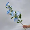 Eustoma grandiflorum 3 cabezas 6 cabezas platycodon grandiflorum paquete platycodon grandiflorum decoración del hogar boda diseño de sala de bodas guía de camino flores de seda hechas a mano