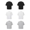 Ru Meng Marca Americana Tendência Estampa de Letras Simples Básica Manga Curta Camiseta Masculina Verão Tendência ins Solta Meia Manga Top