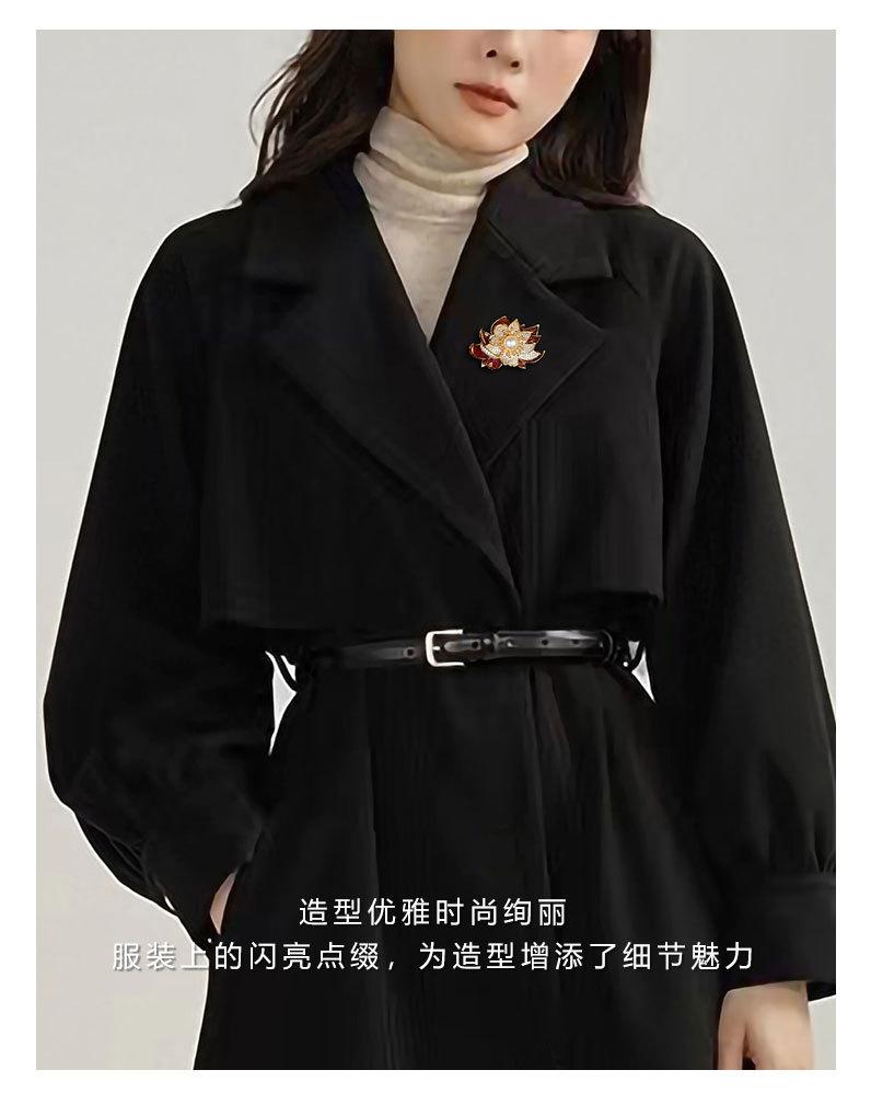 国风吉祥莲花胸针小众轻奢风高级感荷花别针新品珐琅彩