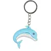 Animal Marinho Desenho Animado Golfinho Baleia Pequena Chaveiro Pingente de Bolsa de PVC Pingente Lembrancinha Atacado