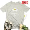 Comercio exterior 2023 nuevo patrón estampado creativo simple casual camiseta de manga corta cuello redondo