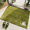 Tapetes de Banheiro de Lama Diatomácea com Desenhos de Floresta, Tapetes de Pé Absorventes Antiderrapantes para Banheiro, Tapetes de Entrada Resistentes a Manchas e Fáceis de Cuidar
