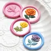 Nueva Serie de Plantas y Flores en Relieve Sello de Cera Sello de Metal Cabeza Rosa Diente de León Tulipán Diario Cabeza de Cobre
