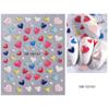 Pegatinas de uñas de mariposa roja en línea al por mayor libro rojo pequeño mariposa colorida láser flor 5D relieve tridimensional pegatinas adhesivas