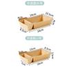Caixa Descartável de Papel Kraft Barco Caixa de Embalagem para Picnic Takeaway Lanche Batatas Fritas Frango Pipoca de Frango Nuggets Embalagem de Dois Compartimentos