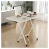 Mesa plegable simple para hogar, apartamento pequeño, mesa para comer pequeña, mesa de estudio para estudiantes, dormitorio, portátil, doble barra, mesa de flexiones de suelo