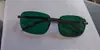 Gafas de sol sin montura de borde cortado para hombre, cuadradas, para conducir, anti-UV, de alta gama, gafas de moda para mujer