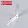 Suporte de Canto de Ferro Galvanizado Cabeça Quadrada Cabeça Redonda Suporte de Canto em L Ângulo Reto de 90 Graus Suporte de Canto para Fixação em Placa de Madeira Suporte de Conexão Reforço em I