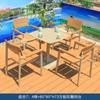 Combinação de Mesa e Cadeiras para Terraço de Vila ao Ar Livre Lazer Metal Impermeável Proteção Solar Móveis Jardim Ar Livre Hotel B&B Mesa e Cadeiras