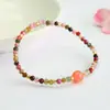 Pulsera de Turmalina Natural Color Caramelo con Cuentas Facetadas Pulsera de Ágata Yanyuan Piedra Preciosa Venta al por Mayor en Vivo S6040702