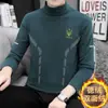 Tops de otoño e invierno con cuello semi-alto, forro polar de doble cara, capa interior ajustada de negocios, camiseta base cálida, camiseta de manga larga para hombre