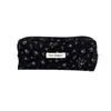 Estuche floral estilo retro, organizador de papelería de gran capacidad para estudiantes de secundaria y preparatoria, bolsa de cosméticos portátil, bolsa de lona