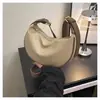 Bolsa de Bolinho de Design Vintage de Nicho para Mulheres, Nova Moda 2026 Bolsa Croissant Macia, Bolsa de Ombro Único Transversal, Tendência Transfronteiriça