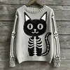 Estación Internacional Teum Comercio Exterior Transfronterizo Serie de Halloween Sudadera Suelta y Más Fácil de Combinar Sudadera para Mujer Estampado Digital 3D