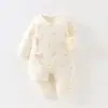 Mameluco para bebé, acolchado de 40 g, para otoño e invierno, 10A antibacteriano, mameluco estilo mariposa para recién nacido, ropa cálida para bebé, traje para gatear