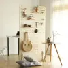 Estantería Vertical de Tablero Perforado Personalizada para Uso Doméstico, Estante de Exhibición Divisor de Pantalla, Almacenamiento de Madera de Pie, Madera Maciza