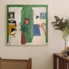 Pintura de Inyección de Tinta Artística de Nicho Pintura al Óleo Sala de Estar Departamento Verde Matisse Pintura Colgante Pasillo Pintura Colgante Antigua Media Dormitorio Pintura Mural Avanzada