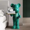 Urso Violento Grande Armário de TV para Sala de Estar ao Lado do Sofá Decoração de Chão Presente para Casa Nova Presente de Mudança Ornamento