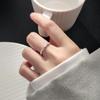 Anillo Fino Circular Retorcido para Mujer, Simple y Elegante, Versátil para el Trabajo, Anillo Abierto Ajustable, Anillo Trendy y Brillante para el Dedo Índice