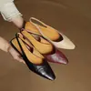 Chuyuji Sencillos y Elegantes Cómodos para el Trabajo Versátiles Adelgazantes Cuello en V Modernos Zapatos y Sandalias de Punta Cerrada de Lujo Ligero