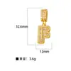 Xi Yin Transfronterizo Europa y América ins Moda Personalidad Hip Hop Colgante Perforado Cobre Microincrustado Circonita Colgante de Cobre de 26 Letras