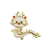 Nueva Moda Caricatura Zodiaco Dragón Broche Decoración de Bolso Lindo Pin Broche de Aleación Antirreflejos Mismo Estilo para Hombres y Mujeres