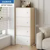 Armário de armazenamento lateral de sofá de chão armário de armazenamento lateral de parede para sala de estar armário pequeno estreito multicamadas com porta de armário estante de armazenamento para casa
