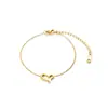 Lele Jewelry Pulseira de Coração Simples em Aço Inoxidável Europeia e Americana Popular Nicho Design de Coração de Pêssego Joia Simples Versátil para Mulheres