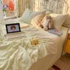 Juego de Edredón de Verano de Cuatro Piezas Edredón para Aire Acondicionado Edredón Fresco Estilo Dormitorio Juego Doble de Tres Piezas Edredón Delgado de Verano Lavable a Máquina a