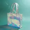 Bolsa Tote Laser PVC Celebridade da Internet Cor Brilhante Bolsa de Presente Loja de Roupas de Exposição Alto Valor Estético Bolsa Tote Laser de Compras