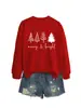 Sitio Independiente de Amazon 2025 Venta al por mayor Alegre y Brillante Otoño e Invierno Cuello Redondo Cómodo Casual Sudadera Pulóver