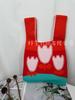 Nova bolsa de tecido voador bolsa de malha feminina saco de balde de lã japonês e coreano estilo All-match Hand-carried Casual Tote Bag Lunch Bag