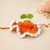 Sombrero para Mascotas Gato Perro Sombrero Tejido a Mano Accesorio de Disfraz Adorno para la Cabeza Divertido Sombrero de Lana Hecho a Mano Accesorios