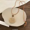 Nuevo Collar Colgante Largo Corazón Color Café Estilo Chino Cadena de Suéter Estilo Antiguo Zen Retro Cordón Accesorios Decorativos para el Cuello